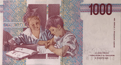 1000 Lire Italian bnknote