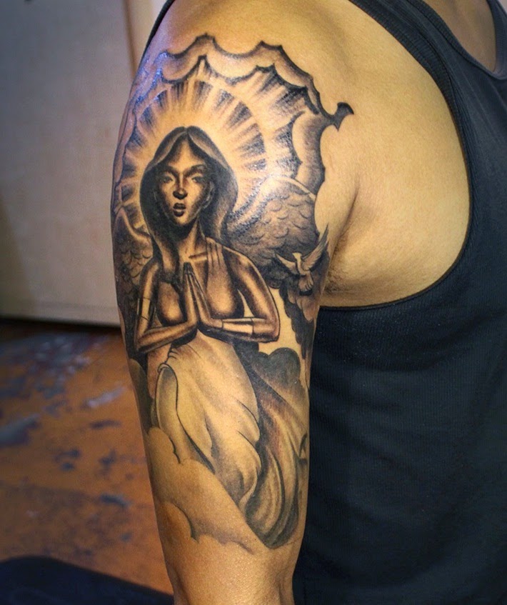 Tattoos For Men Sleeves Angel