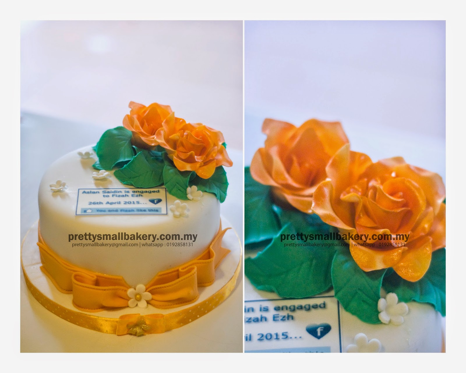 Kek hantaran bunga peony - Prettysmallbakery