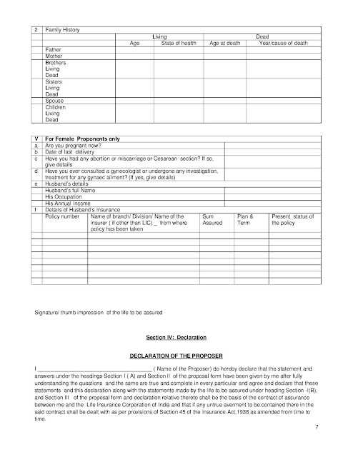 LIC Forms Download - LIC Form 340