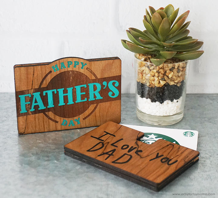 Father's Day Wooden Gift Card Holder