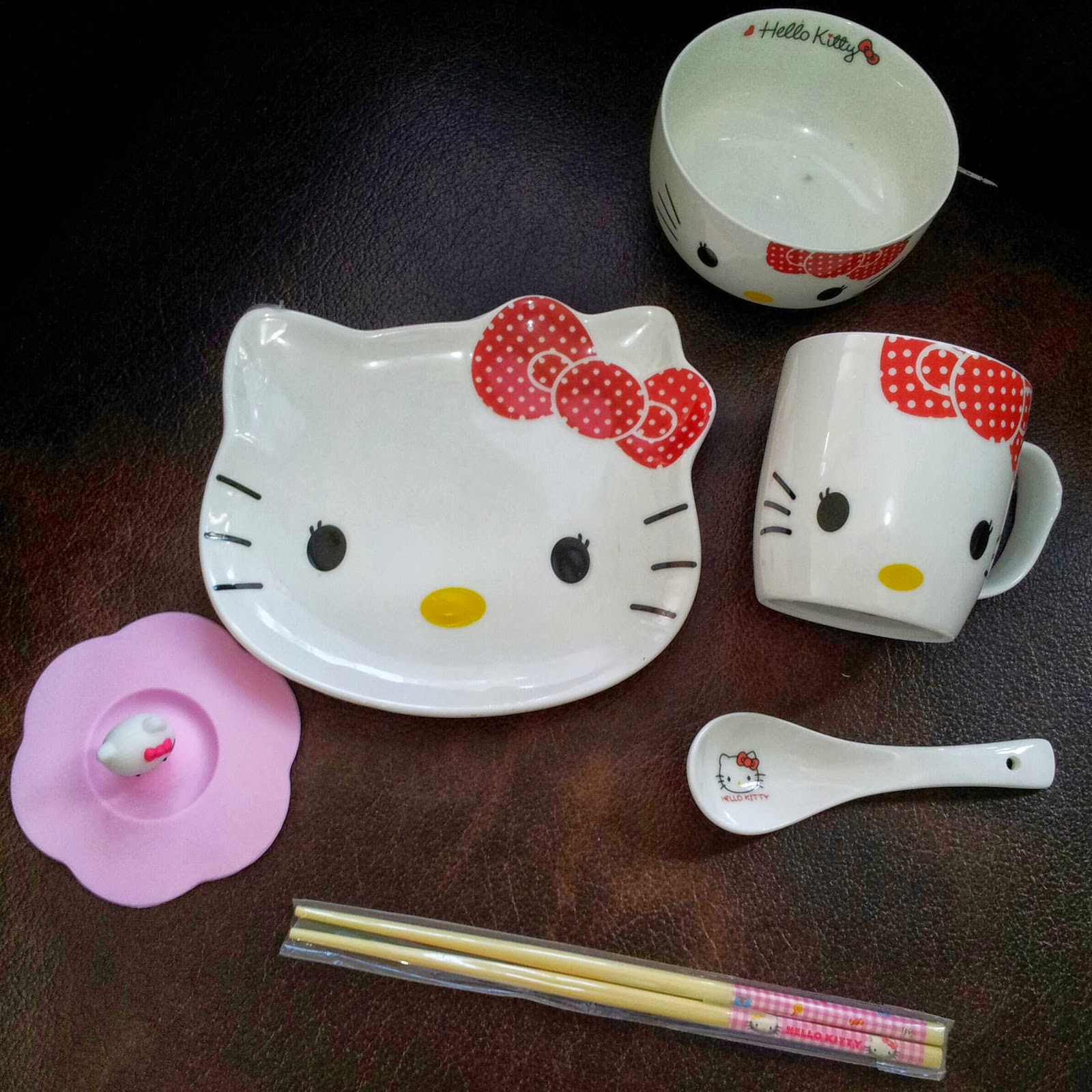 Jual Alat Makan Keramik  Hello  Kitty  Grosir Ecer Murah