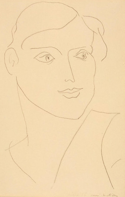 Portrait of a Woman by Henri Matisse - Portrait Drawings from Hermitage Museum