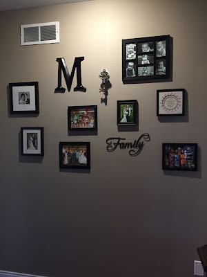 #millsnewhouse, picture wall, picture collage, family pictures