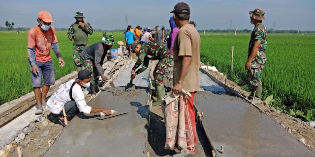 Dampak Betonisasi TMMD Reguler 112 untuk Peningkatan Ekonomi, Warga semakin semangat selesaikan pekerjaan