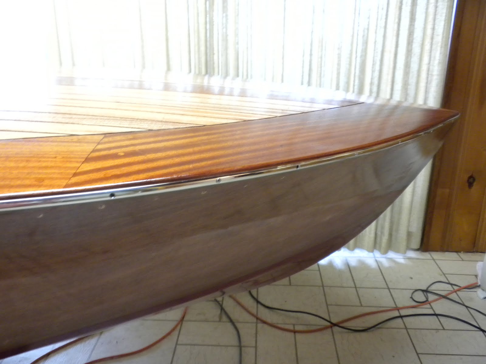 Ted's Wood Boat: Stainless Steel Rail Trim and Epoxy Problems