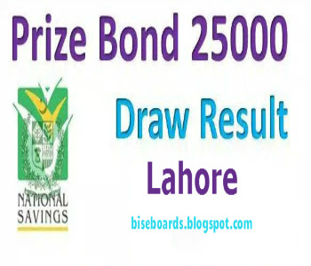 Prize Bond Draw Rs. 25000 Result List Lahore 1st February 2016