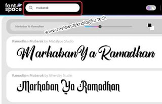 font ramadhan mubarak dan kareem