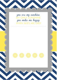 "You are My Sunshine" Baby Shower Printables