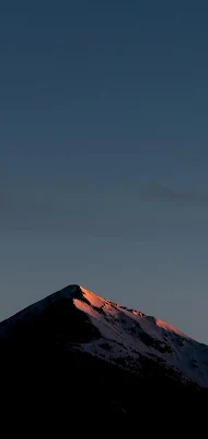 Wallpaper For Phone Mountain, Snow, Light, Sunset, Evening, Sky