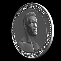 3D printing model Arnold Schwarzenegger medallion coin