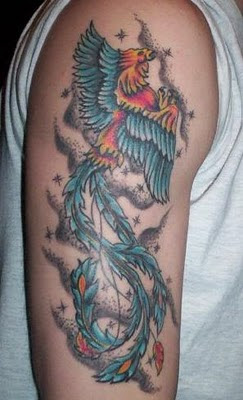Colourfull Bird Tattoo Design on Hand