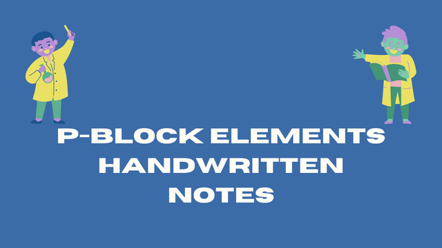 P-Block elements handwritten notes for iit jee