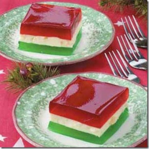Christmas Ribbon Jello Salad Peachtree Cooking