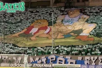 Caption This: The obscene TIFO at Athens Derby (NSFW-ish)