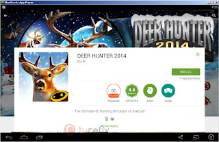 Google play store How to install Deer Hunter 2014 on PC (Windows) with Android emulator BlueStacks, play Deer Hunter app on PC, troubleshoot, fix bugs deer hunter 2014