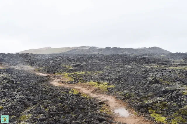 Campo de lava en Leirhnjukur, Islandia