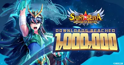 Saint Seiya: Lendas da Justiça 1 milhão de downloads