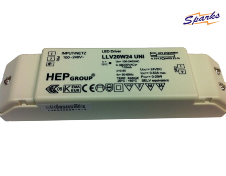 Constant Voltage 20W 24V LED Driver for LED lights