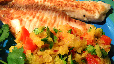 Closeup of Salsa on Fish