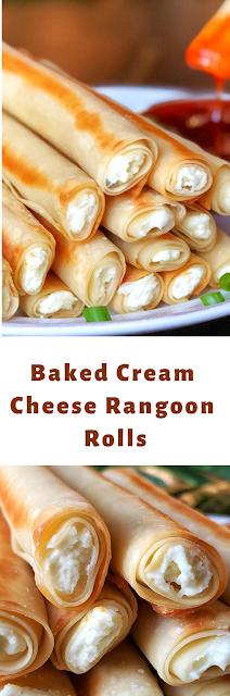 Baked Cream Cheese Rangoon Rolls