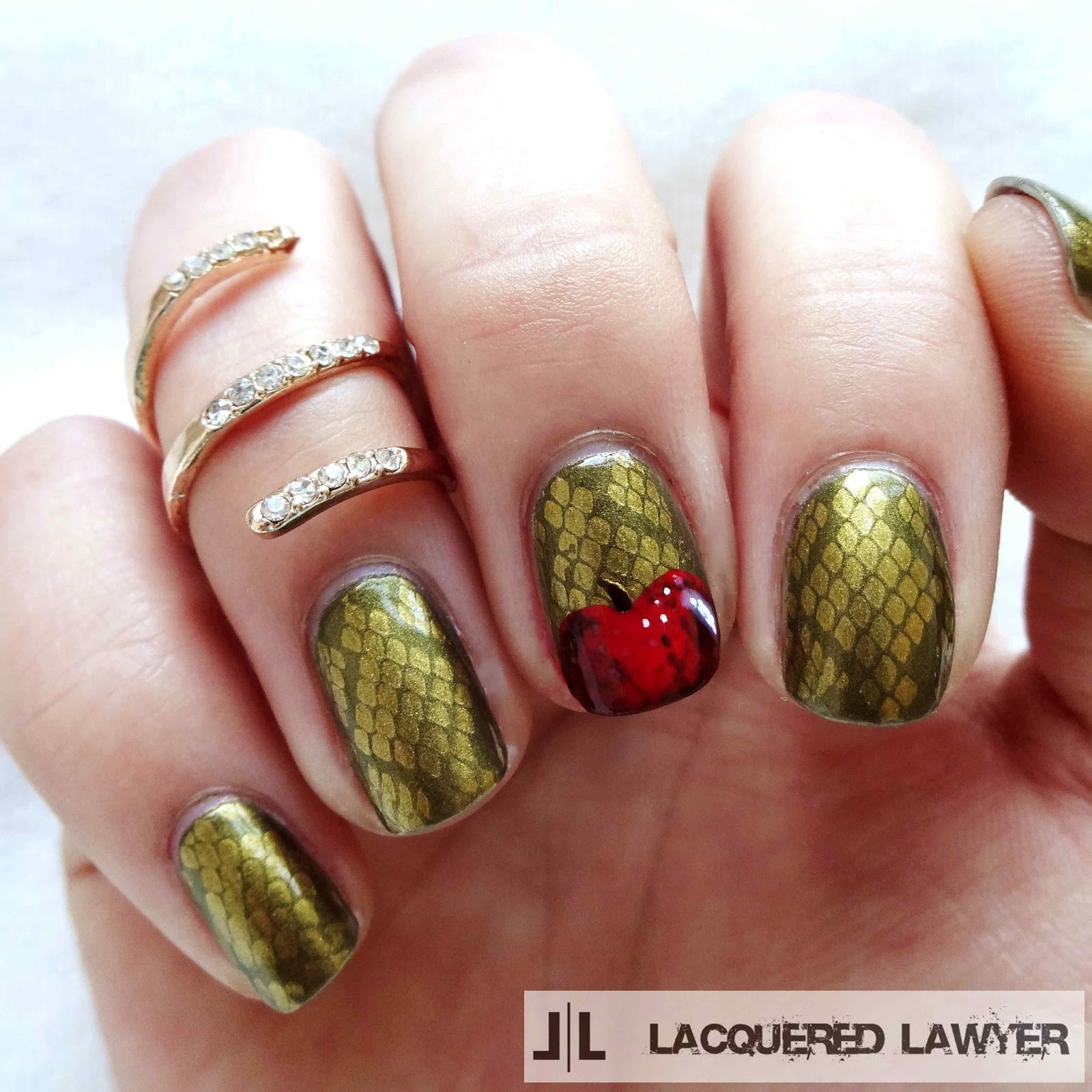 Snake In The Garden Nail Art