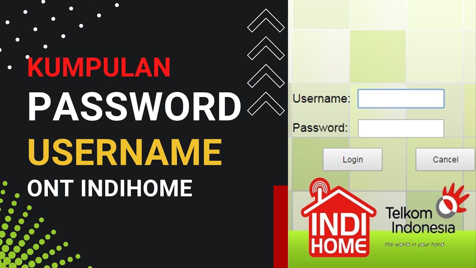 Kumpulan Password and username ONT Modem Telkom Indihome