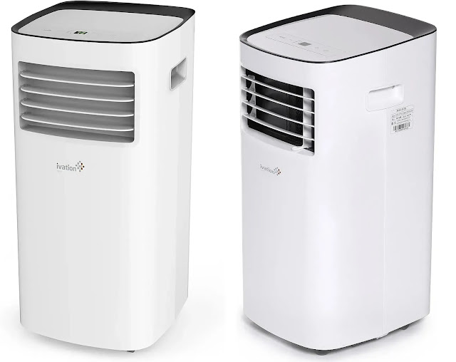 8. Ivation 10,000 BTU Portable Air Conditioner – Compact Single-Hose AC Unit