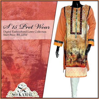 Digital Embroidered Lawn Collection 2015-16 By SO Kamal