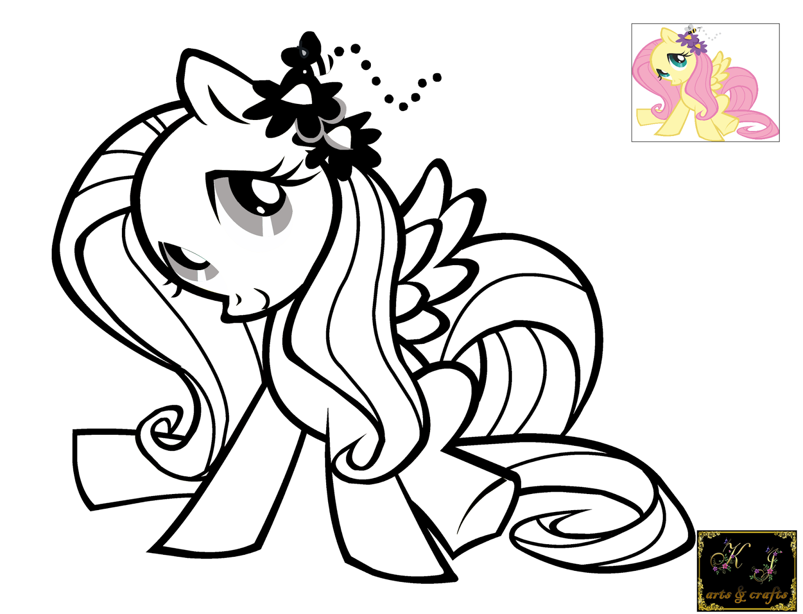 Free Fluttershy My Little Pony Coloring Pages Printable 