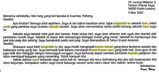 Hot Exam Tips: Surat Tidak Rasmi kepada Keluarga/Sahabat