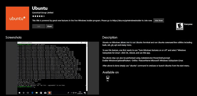 Ubuntu Sekarang Tersedia di Windows Store