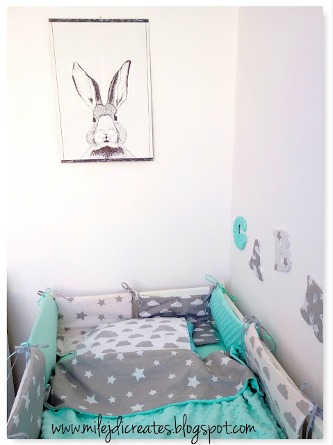 Obrazek plakat "Królik" DIY do pokoju, czyli jak wykorzystałam stary kalendarz // Rabbit picture DIY