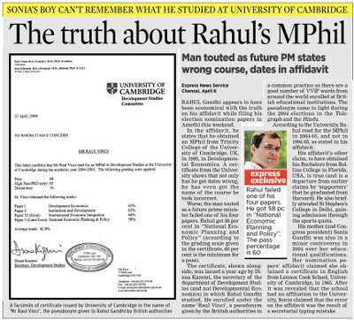 Truth about Rahul Gandhi (Raul Vinci), Think...