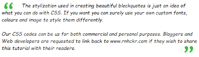 15 Amazing Examples To Customize Blockquote Style In Blogger!