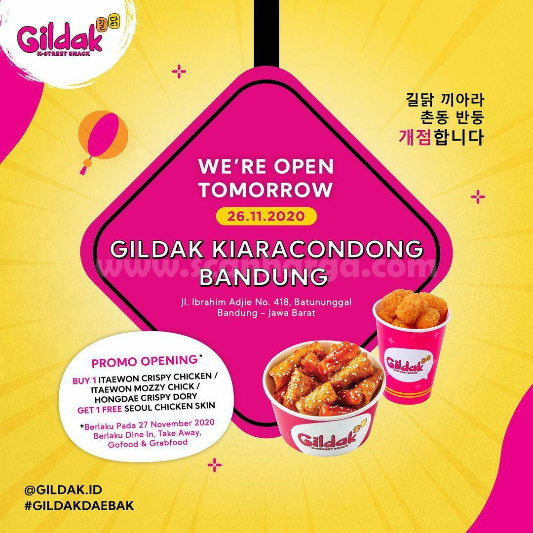 Gildak Kiara Condong Bandung Opening Promo Buy 1 Get 1 Free