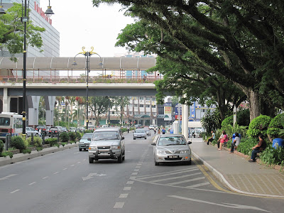 city street scene. Miri street scene.