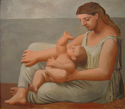 Mujer e hijo a orillas del mar de Picasso