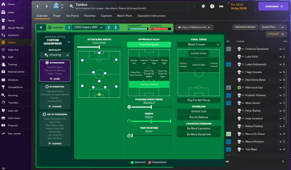 FM24 Simple Tactics