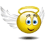 angel with wings and a crown on his head with a smile, nice watches for you - gallery of motivation funny and amusing emotional animated logos, smiles, files, smiles, avatars, icons, badges and banners