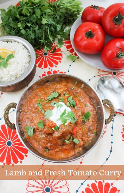 Food Lust People Love: Ripe, juicy tomatoes add a wonderful fresh zing to the fragrant sauce in this easy lamb and fresh tomato curry. Cook it down slowly to intensify the flavors.