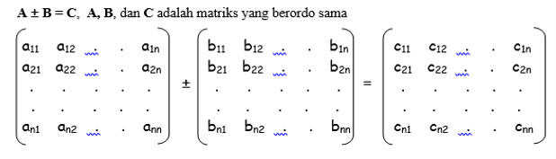 Operasi Penjumlahan dan Pengurangan Matrik ( array 2 dimensi )