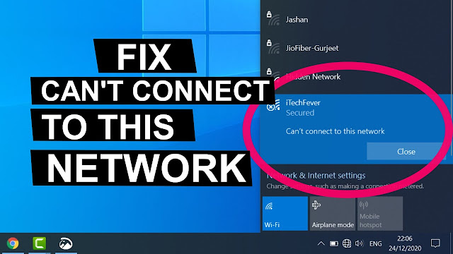 Fix Can’t Connect to this network Error