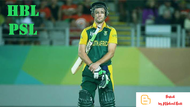 AB to feature in Pakistan super League(PSL4)