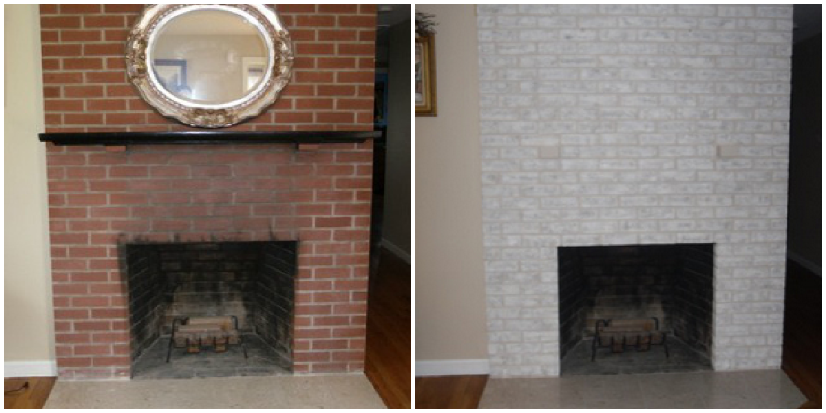 Fireplace Decorating: A Brick Painted Fireplace Must See!