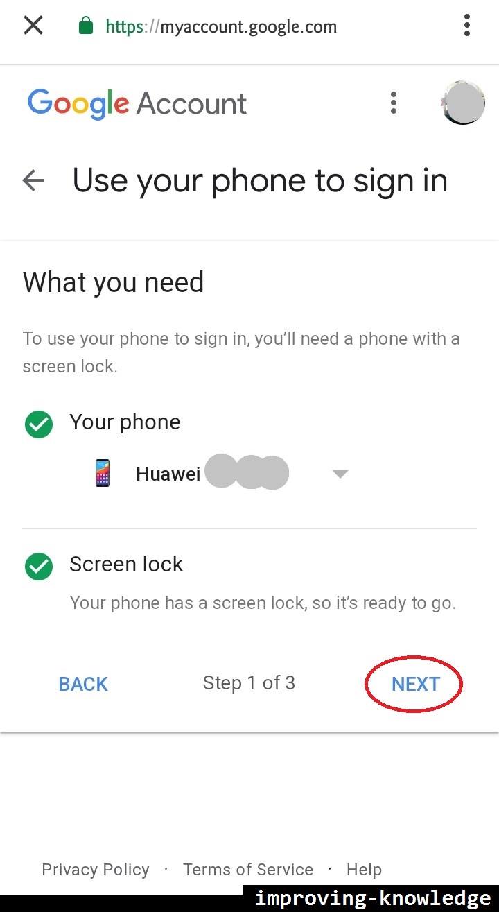 Sign in with your phone instead of a password