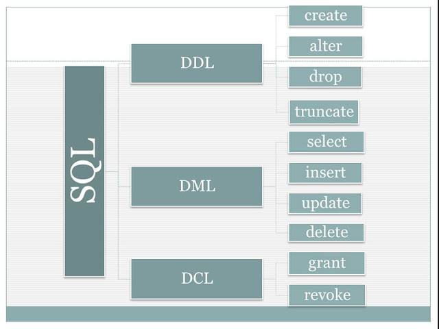 أقسام لغة SQL تنقسم لغة SQL إلى ثلاثة أقسام DDL- DML- DCL