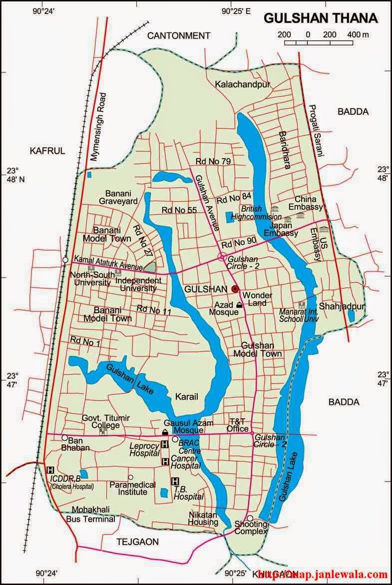 gulshan thana map of bangladesh