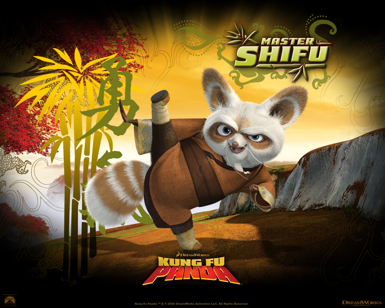 American top cartoons: kung fu panda wallpaper