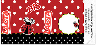 Ladybug Party Free Printable Candy Bar Labels.